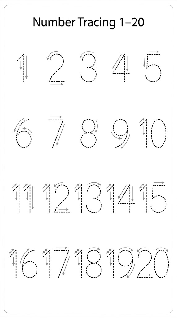 Child learning mathematics with number 1 tracing worksheet